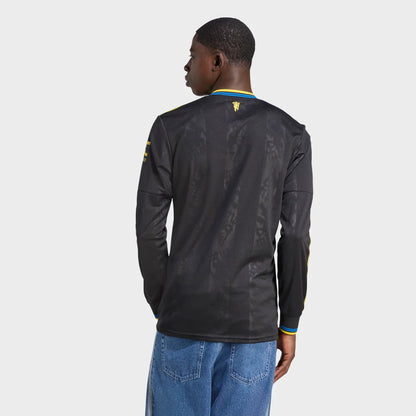 Camisa Manchester United III Manga Longa 25/26 - Torcedor Masculina - Preta