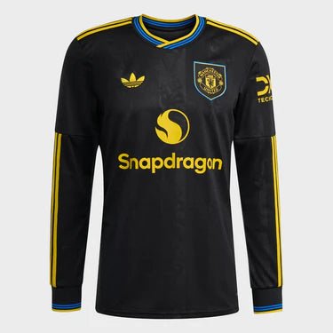 Camisa Manchester United III Manga Longa 25/26 - Torcedor Masculina - Preta