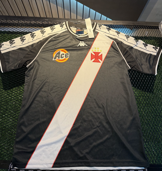 [PRONTA ENTREGA] Camisa Vasco Retrô 2000 Preta - Kappa