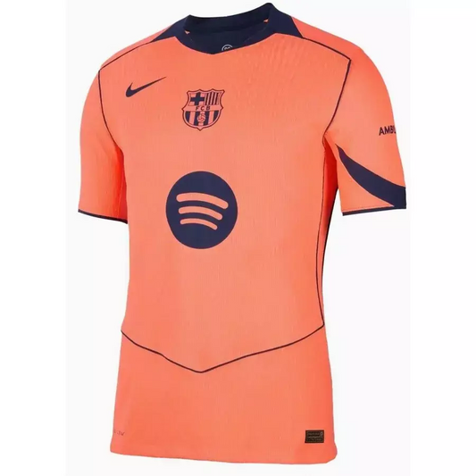 [PRONTA ENTREGA] Camisa Barcelona Third 2025 - Laranja Vibrante (Jogador)