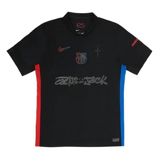 Camisa Barcelona Edição Especial Travis Scott 2025 Preta Masculina