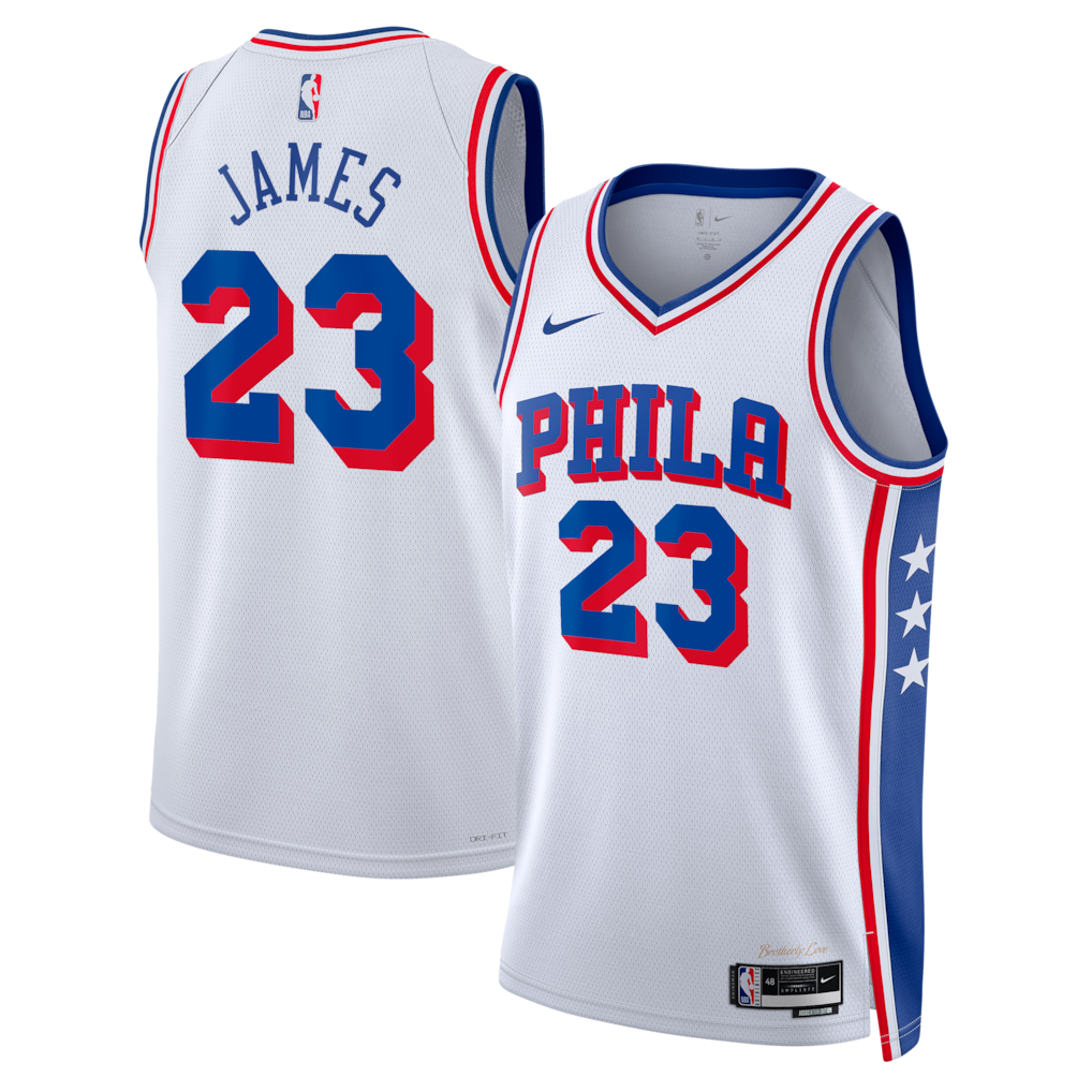 Regata NBA Philadelphia 76ers Association Edition LeBron James Masculina