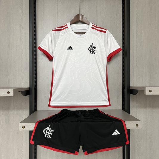 Kit Infantil Flamengo II 24/25 s/n° Torcedor Adidas - Branco - DA Sports Oficial