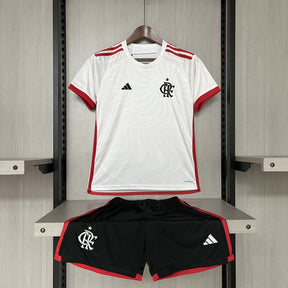 Kit Infantil Flamengo II 24/25 s/n° Torcedor Adidas - Branco - DA Sports Oficial