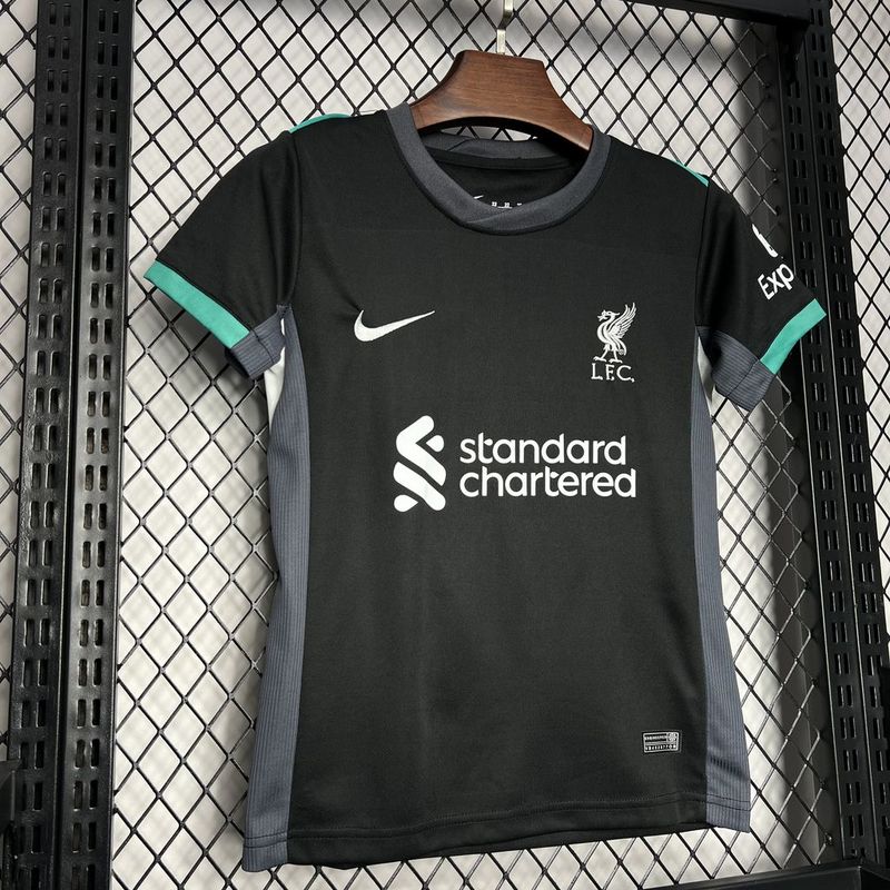 Kit Infantil Liverpool Home 24/25 - Preto - DA Sports Oficial