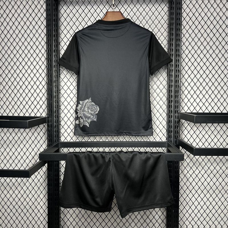 Kit Infantil Real Madrid Away 24/25 - Preto - DA Sports Oficial