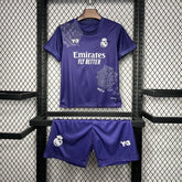 Kit Infantil Real Madrid Away 24/25 - Roxo - DA Sports Oficial