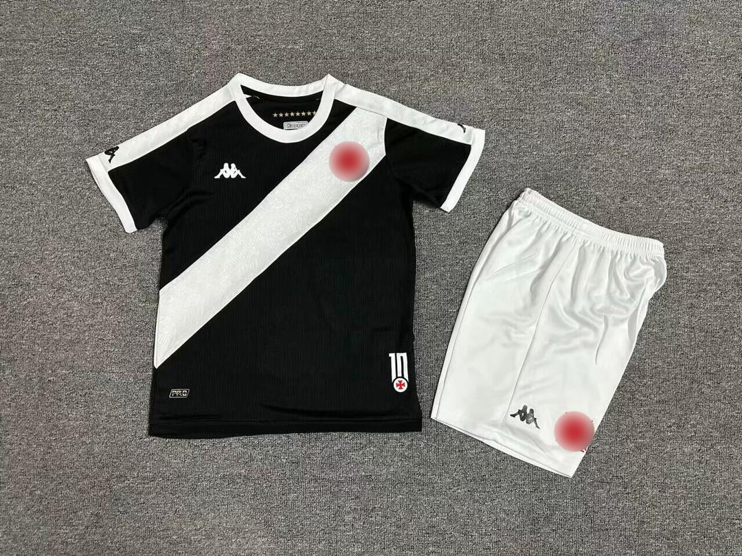 Kit infantil - Vasco I 24/25 Kappa Masculina - Preto+Branco - DA Sports Oficial