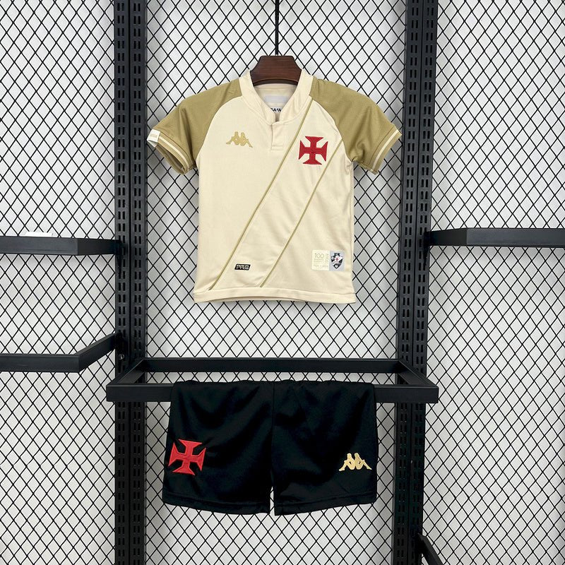 Kit infantil - Vasco III 24/25 Kappa - Bege - DA Sports Oficial