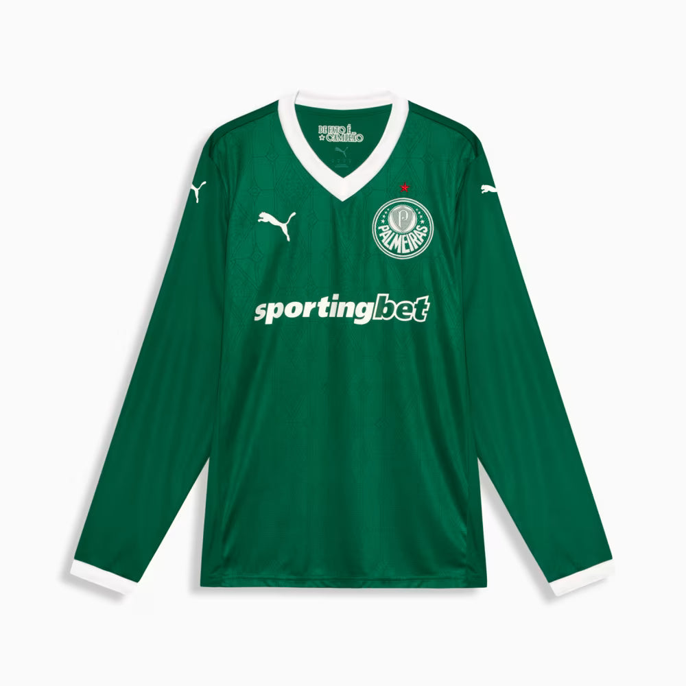 Camisa Palmeiras Manga Longa HOME Torcedor 2025