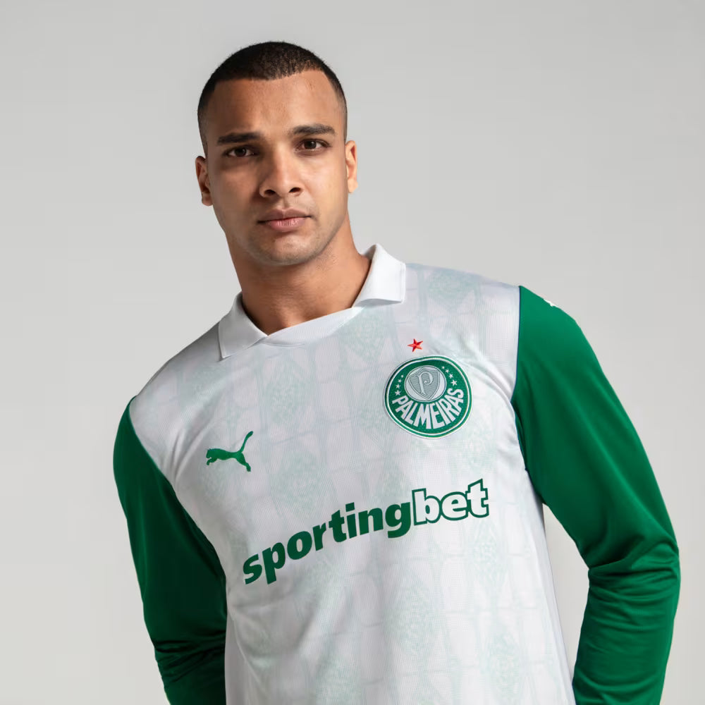 Camisa Palmeiras Manga Longa AWAY Torcedor 2025