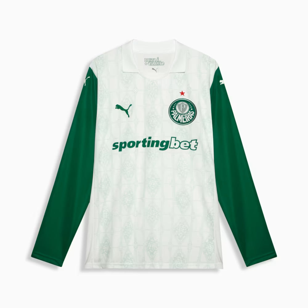 Camisa Palmeiras Manga Longa AWAY Torcedor 2025
