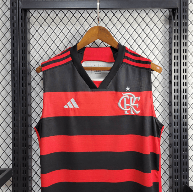 Regata do Flamengo I 24/25 s/n° Torcedor Adidas Masculina - Vermelho+Preto - DA Sports Oficial