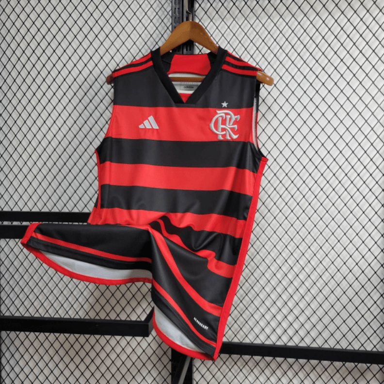Regata do Flamengo I 24/25 s/n° Torcedor Adidas Masculina - Vermelho+Preto - DA Sports Oficial