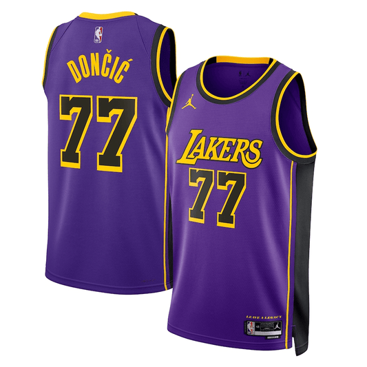 Regata NBA Nike Los Angeles Lakers nº 77 Luka Dončić Masculina - Roxo e Preto - DA Sports Oficial