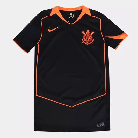 Kit Infantil Nike Total 90 Corinthians III 2025 Preto e Laranja