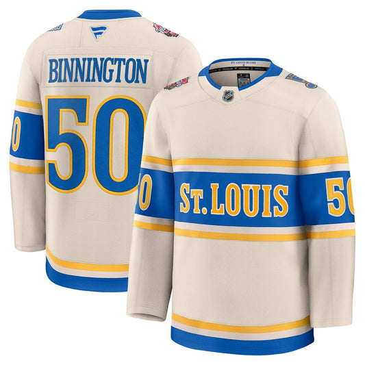 Camisa NHL St. Louis Blues Creme 2025 Winter Classic