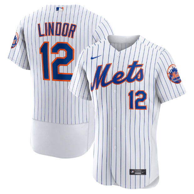 Camisa MLB New York Mets Branca Authentic