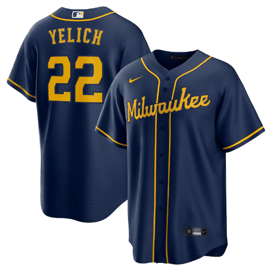 Camisa MLB Milwaukee Brewers Azul Torcedor