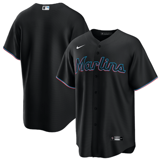 Camisa MLB Miami Marlins Preta Torcedor