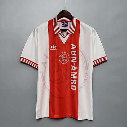 Camisa Ajax Retrô 1995/1996 Vermelha e Branca - Umbro - DA Sports Oficial
