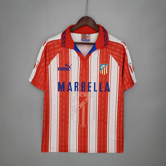 Camisa Atlético de Madrid Retrô 1995/1996 Branca e Vermelha - Puma - DA Sports Oficial
