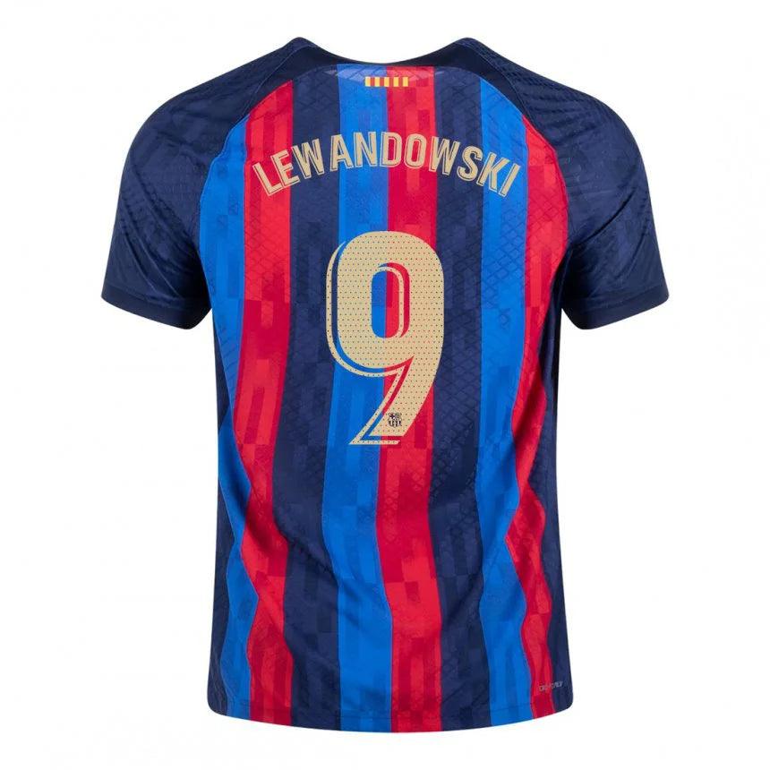 Camisa Barcelona I 22/23 Nike [Lewandowski 9] - Grená - DA Sports Oficial