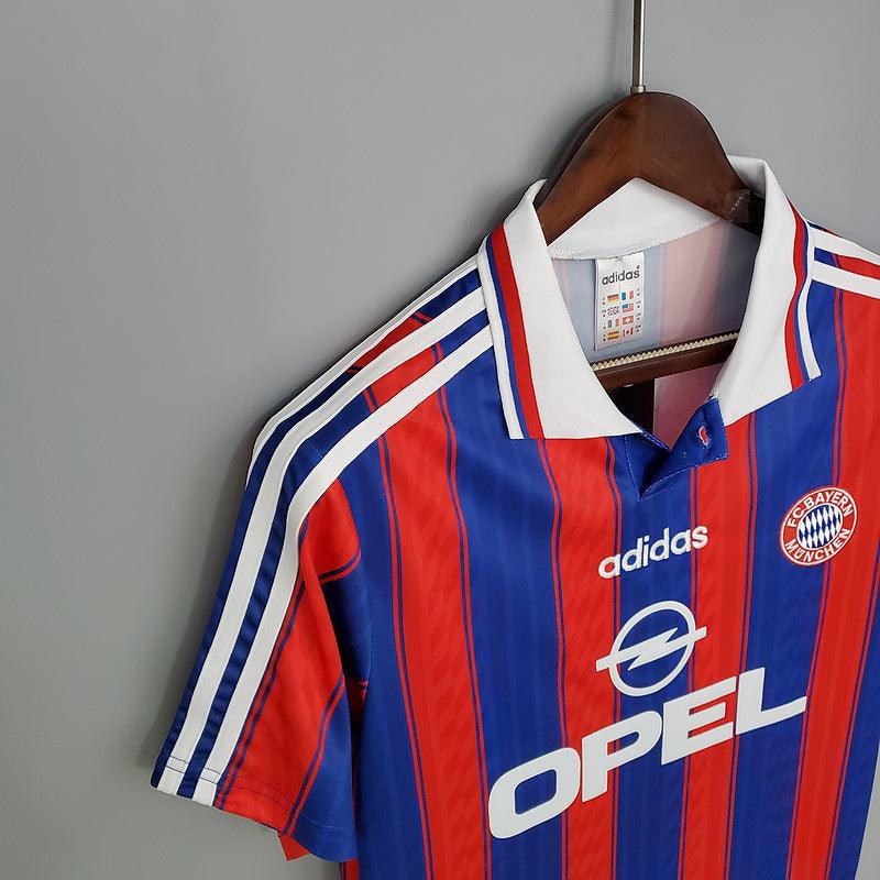 95-97 バイエルン  Scholl 7 ショル OPEL XL Camisa Bayern de Munique Retrô 1995/1997 Azul e Vermelha - – DA
