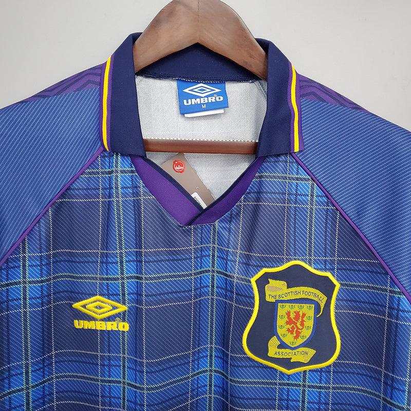 Camisa Escócia Retrô 1994/1996 Azul - Umbro - DA Sports Oficial