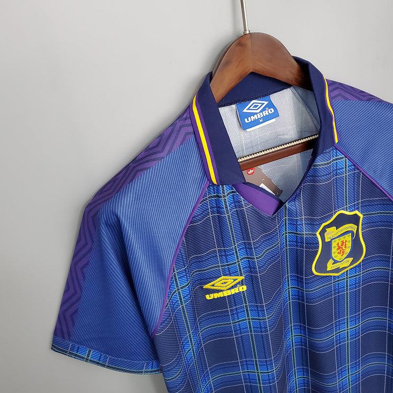 Camisa Escócia Retrô 1994/1996 Azul - Umbro - DA Sports Oficial