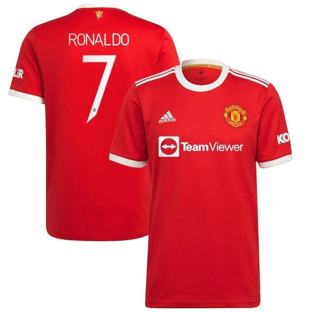 Camisa Manchester United I 21/22 Adidas - Vermelho - Ronaldo 7 - DA Sports Oficial