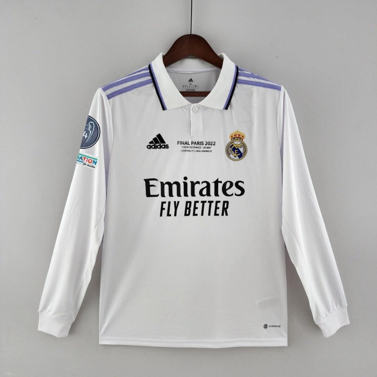 Camisa Manga Longa Real Madrid [UEFA Champions League 14] 22/23 Adidas - Branco - DA Sports Oficial