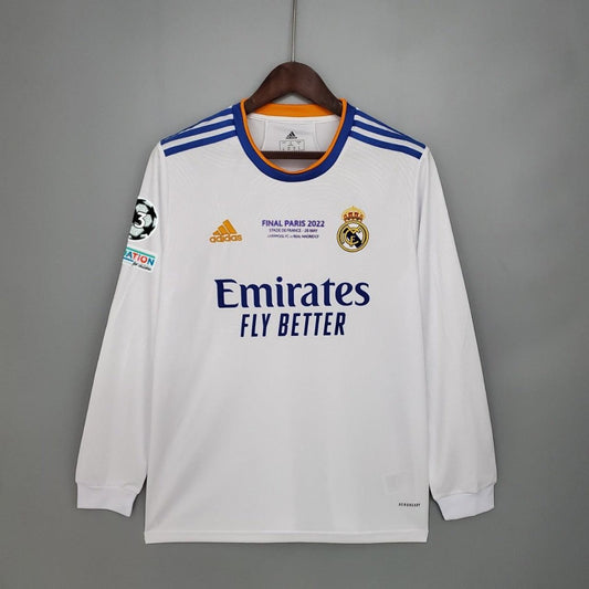 Camisa Manga Longa Real Madrid [UEFA Champions League - VINI JR. 20] 21/22 Adidas - Branco - DA Sports Oficial