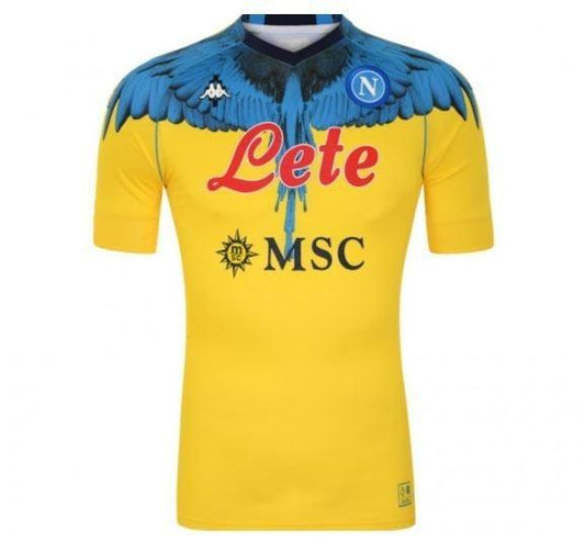 Camisa Napoli 21/22 Kappa x Marcelo Burlon - Amarelo - DA Sports Oficial