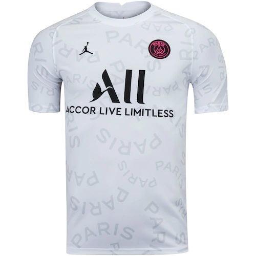 Camisa Pré - jogo PSG 21/22 Jordan - Branco - DA Sports Oficial