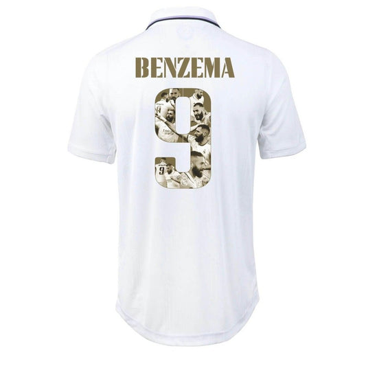 Camisa Real Madrid [Bola de Ouro - BENZEMA 9] 22/23 Adidas - Branco - DA Sports Oficial