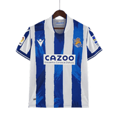 Camisa Real Sociedad I 22/23 Macron - Branco e Azul - DA Sports Oficial