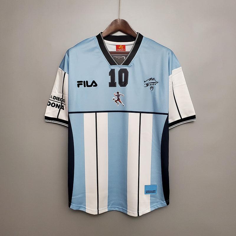 Camisa Seleção Argentina Retrô 2001 Azul e Branca - Fila - DA Sports Oficial