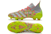 Chuteira Campo Adidas Predator Freak .1 FG Clear Grey/White/Solar Yellow - Cano Alto - DA Sports Oficial