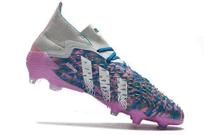 Chuteira Campo Adidas Predator Freak .1 FG Gray/Blue/Pink - Cano Alto - DA Sports Oficial