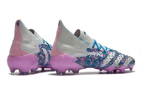 Chuteira Campo Adidas Predator Freak .1 FG Gray/Blue/Pink - Cano Alto - DA Sports Oficial