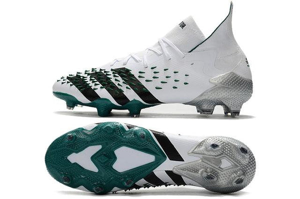 Chuteira Campo Adidas Predator Freak .1 FG White and Green - Cano