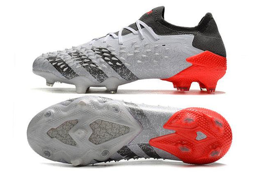 Chuteira Campo Adidas Predator Freak .1 FG White/Iron Metallic/Solar Red - Low - DA Sports Oficial