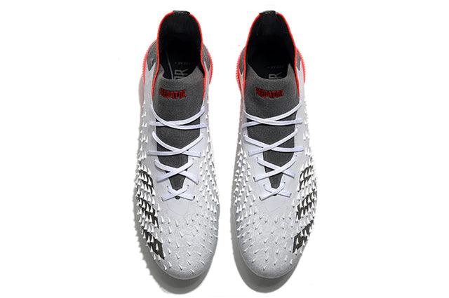 Chuteira Campo Adidas Predator Freak .1 FG White/Orange - Cano Alto - DA Sports Oficial