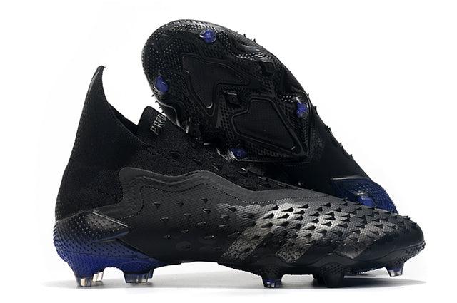 Chuteira Campo Adidas Predator Freak + FG Black/Blue - Cano Alto - DA Sports Oficial