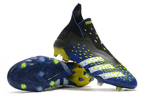 Chuteira Campo Adidas Predator Freak + FG Black/Blue/Yellow - Cano Alto - DA Sports Oficial