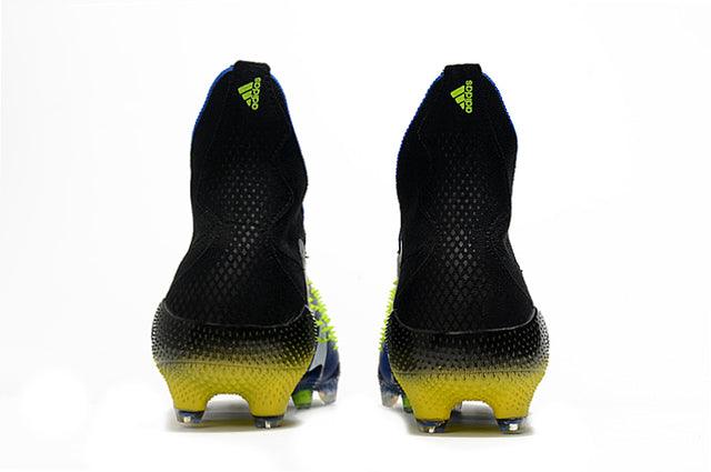Chuteira Campo Adidas Predator Freak + FG Black/Blue/Yellow - Cano Alto - DA Sports Oficial