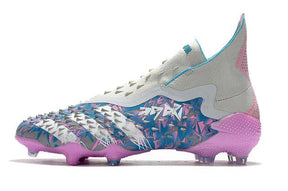 Chuteira Campo Adidas Predator Freak + FG Grey/Blue/Pink - Cano Alto - DA Sports Oficial