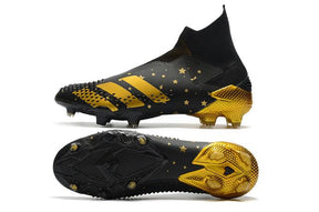 Chuteira Campo Adidas Predator Mutator + FG Black/Gold - Cano Alto - DA Sports Oficial