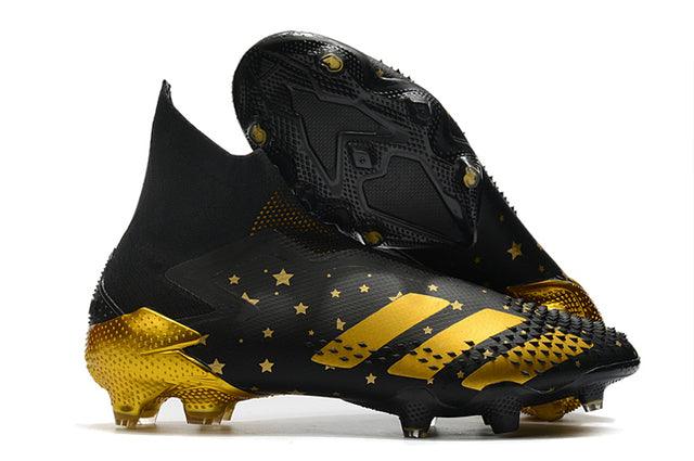 Chuteira Campo Adidas Predator Mutator + FG Black/Gold - Cano Alto - DA Sports Oficial